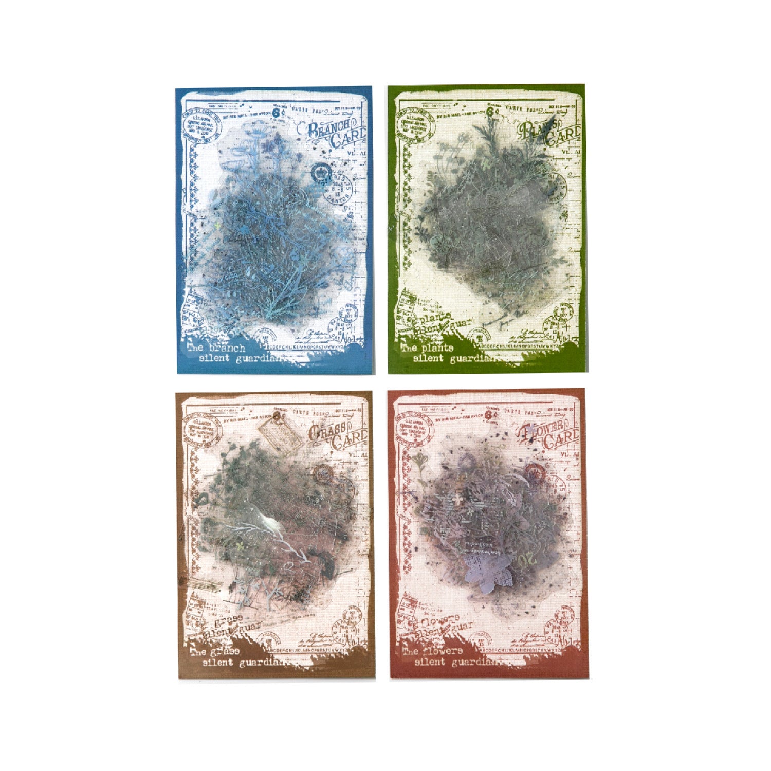 20 Pcs Botanical Flower Collage PET Stickers FGHC