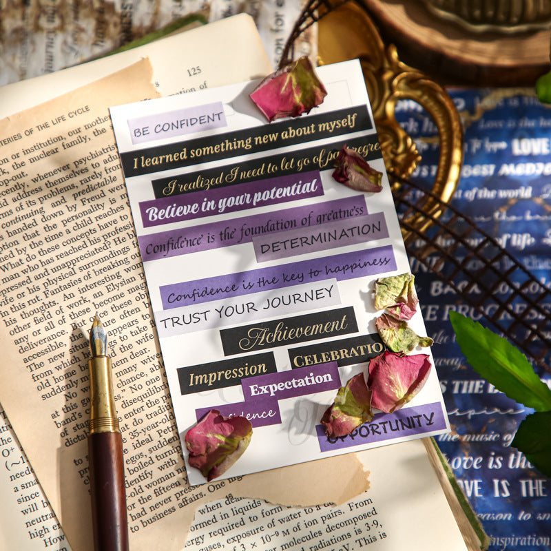 40 Sheets Vintage Quote Stickers WXYS