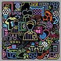 50Pcs Football Theme Waterproof Vinyl Stickers STY15