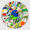 50 Pcs Vinyl Parrot Stickers YW429