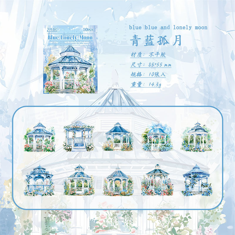 10 Pcs Garden Pavilion Stickers LGJT