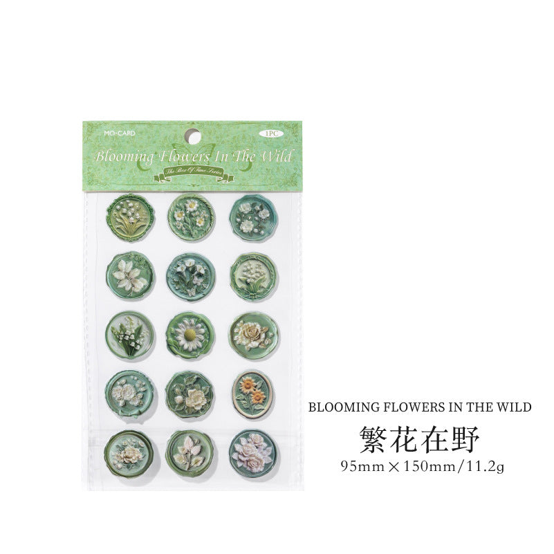 1 Sheets Wax Seal PET Stickers SGXZ