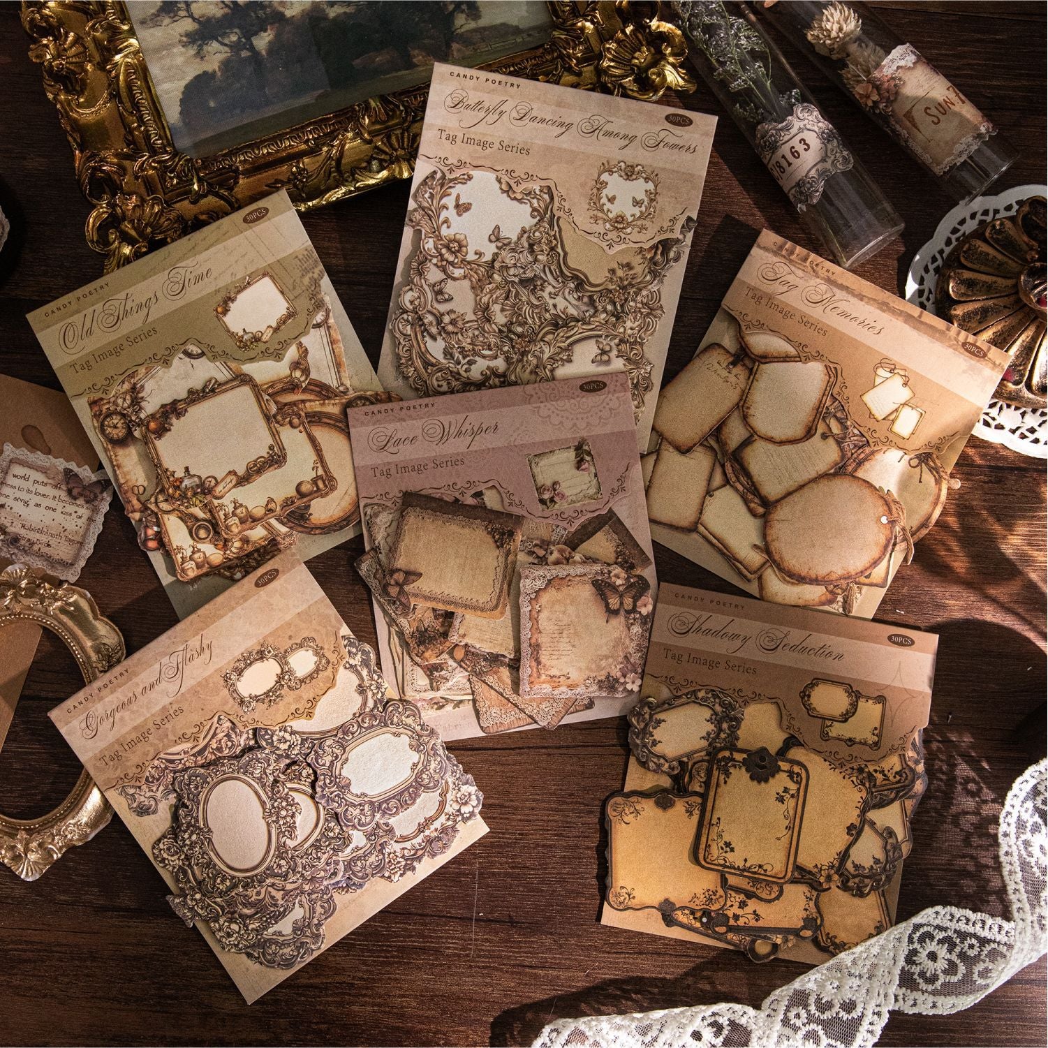 30 Pcs Vintage Notepad Stickers BQSG