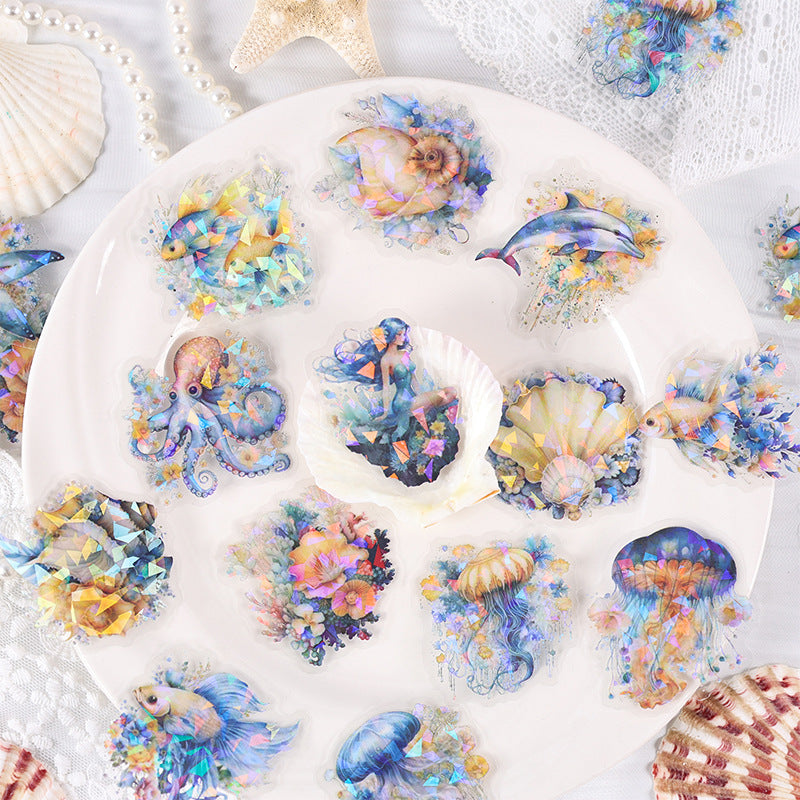 30 Pcs Sea Theme PET Stickers HYXC