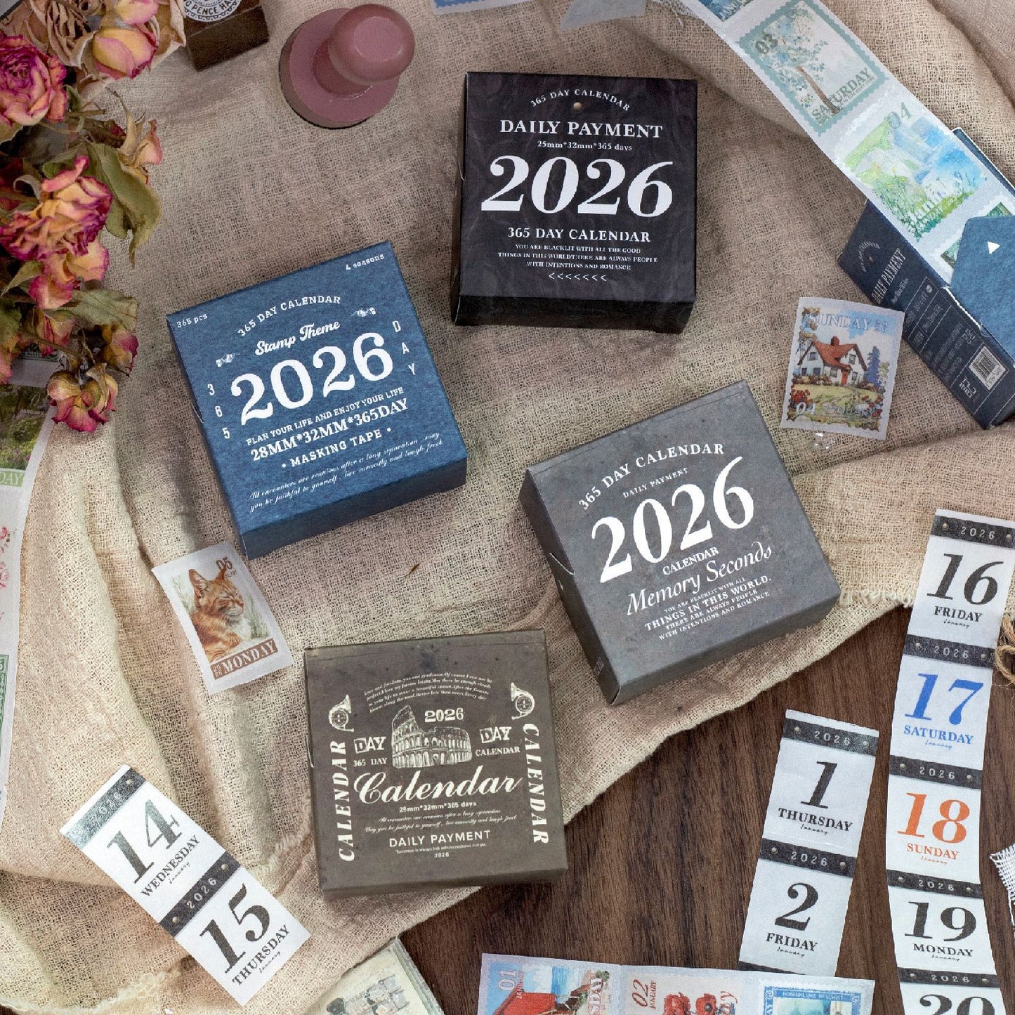 365 Pcs Daily Vintage Journal Stickers 365RZ