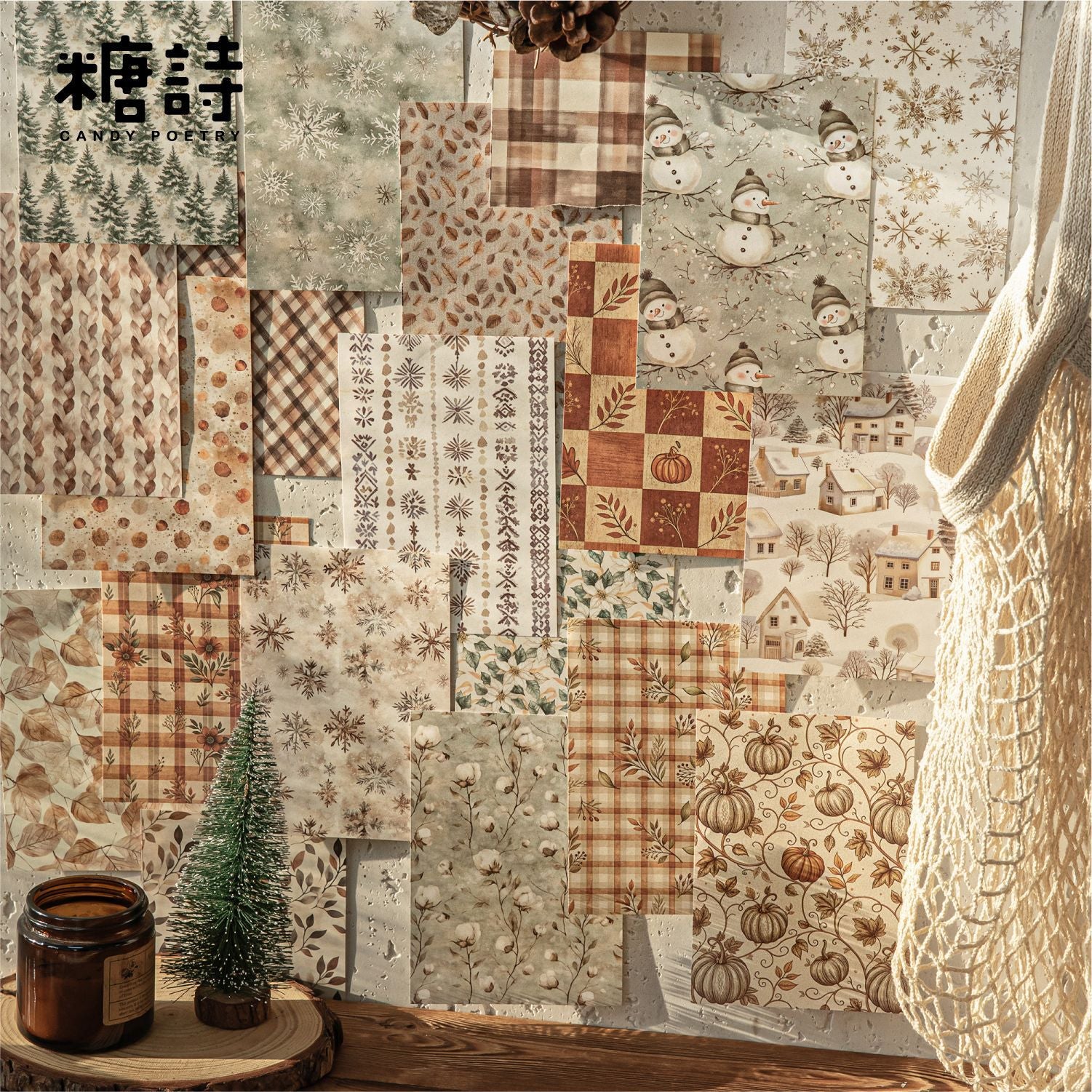 30 Sheets Vinter Themed Journal Paper MYQD