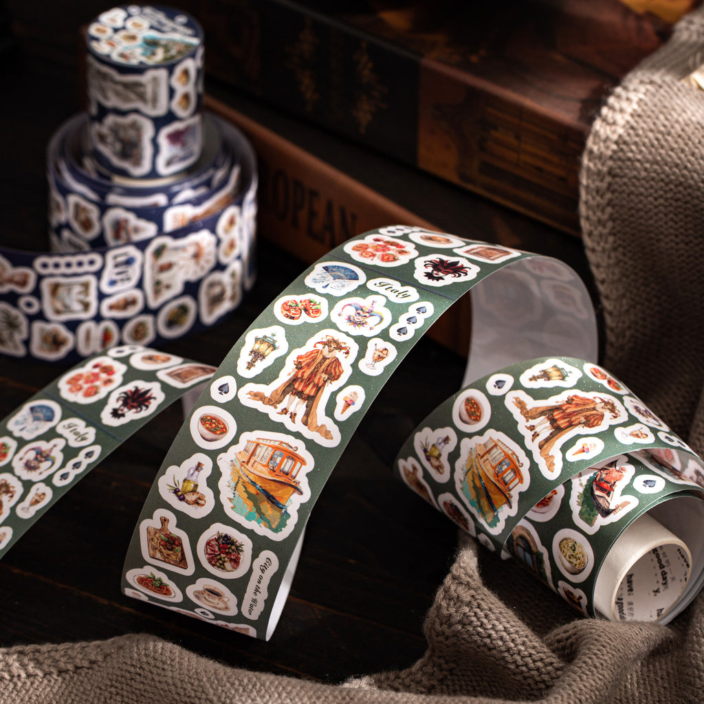 1 Roll Travel Themed Stickers Tape LGYJ