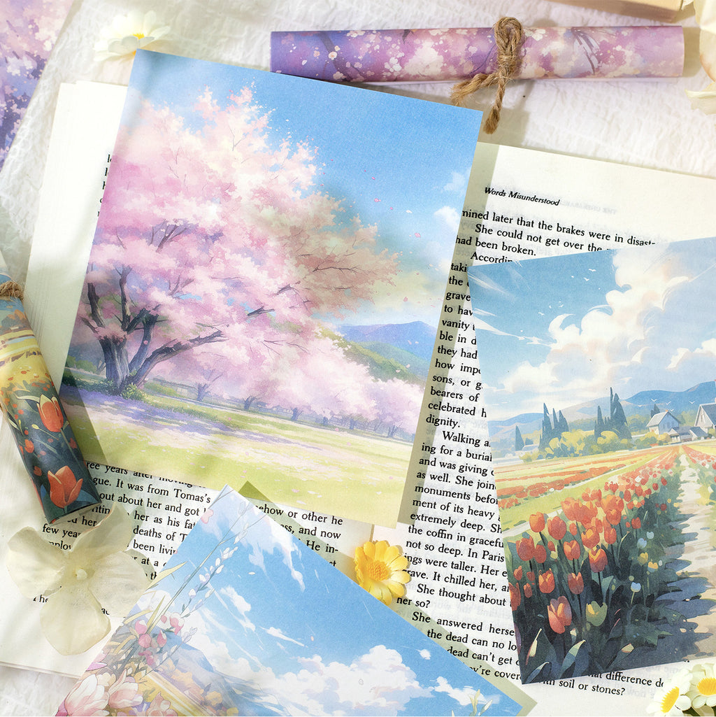 30 Pcs Landscape Scrapbook Paper HTQX