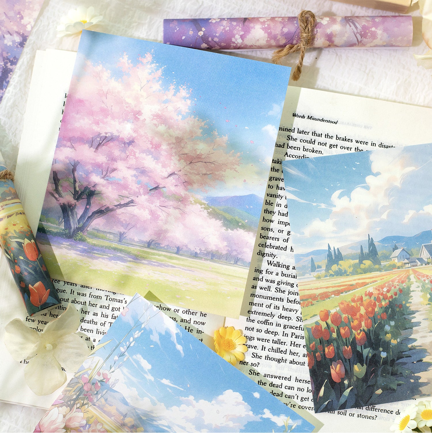 30 Pcs Landscape Scrapbook Paper HTQX