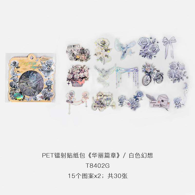30 Pcs Fantasy PET Stickers HLPZ
