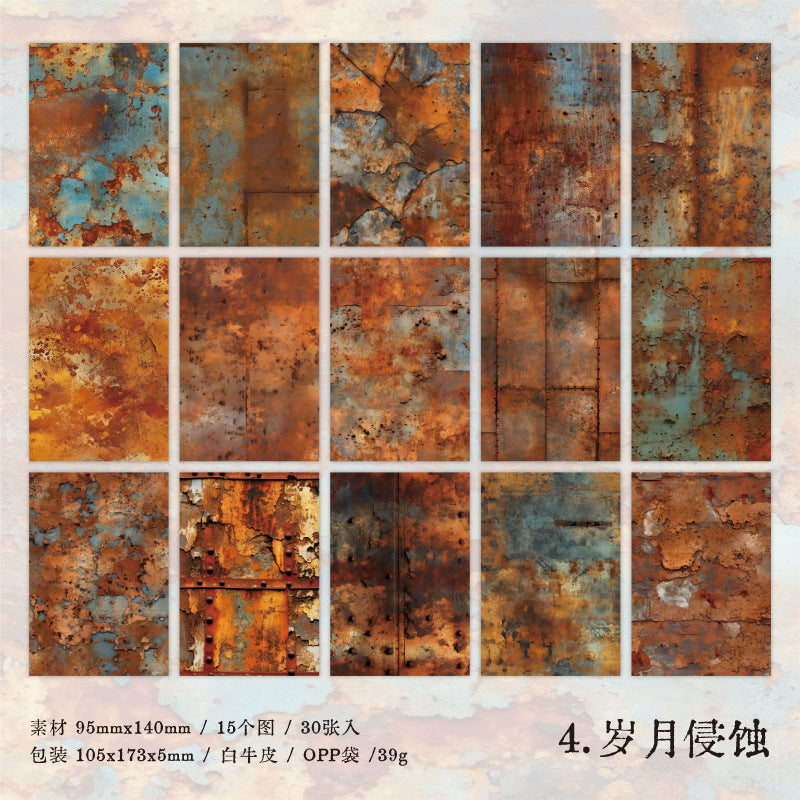 30 Pcs Nature Texture Scrapbook Paper SYZZ