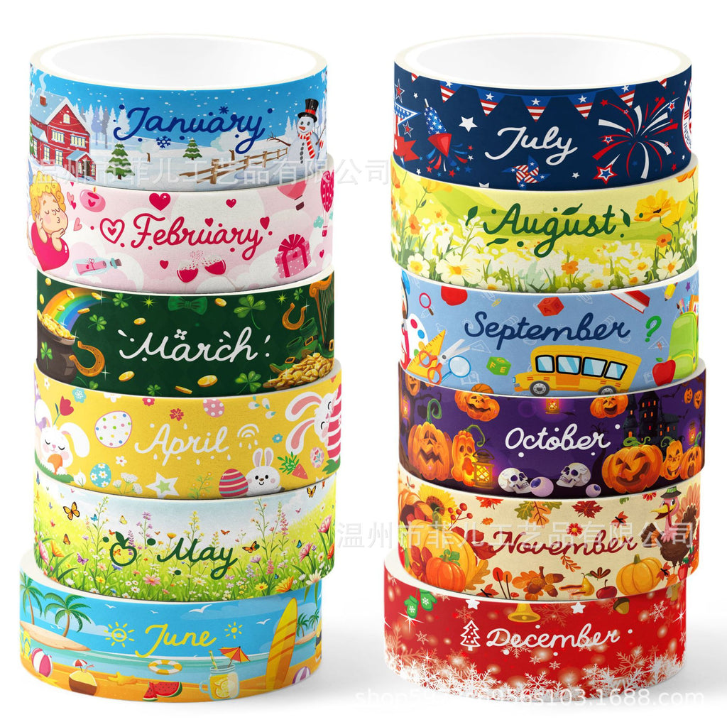 12 Roll Washi Tape Set ZH159