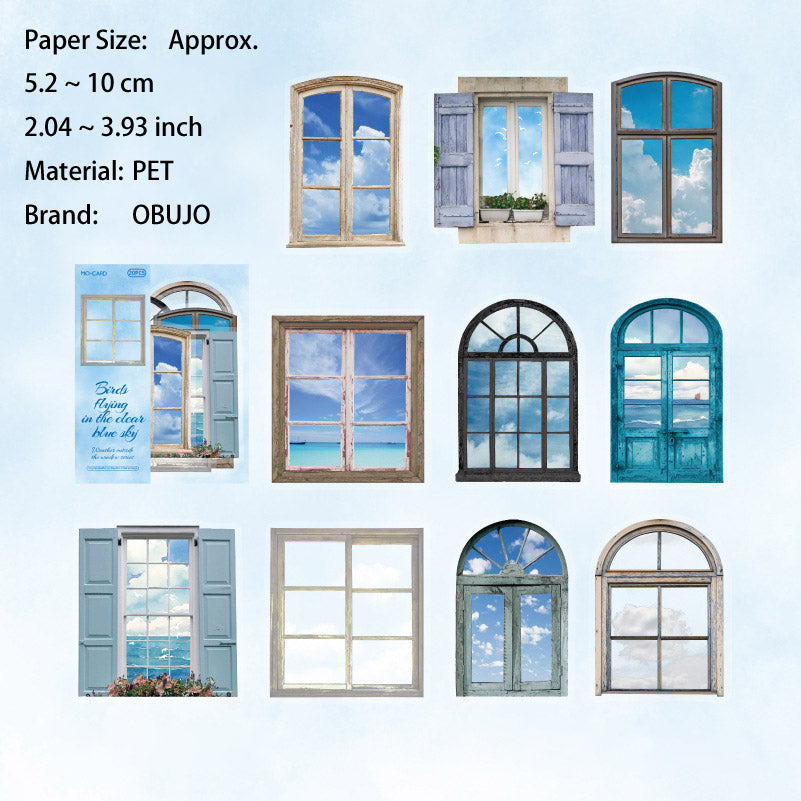 20 Pcs Window PET Stickers CWQX