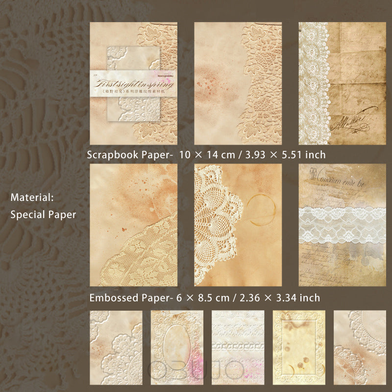 34 Sheets Embossed Paper and Scrapbook Paper CYCJ