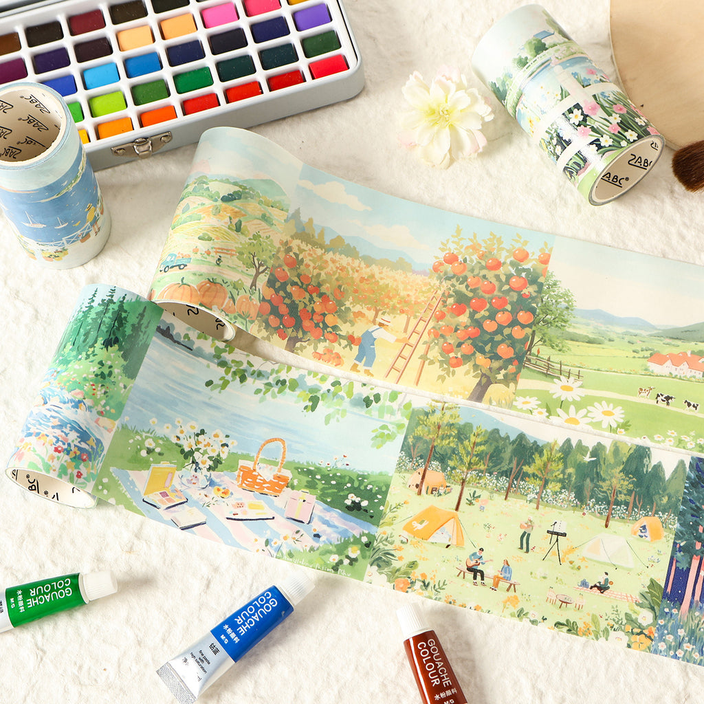 4 Rolls Landscape Washi Tapes Set QQJG