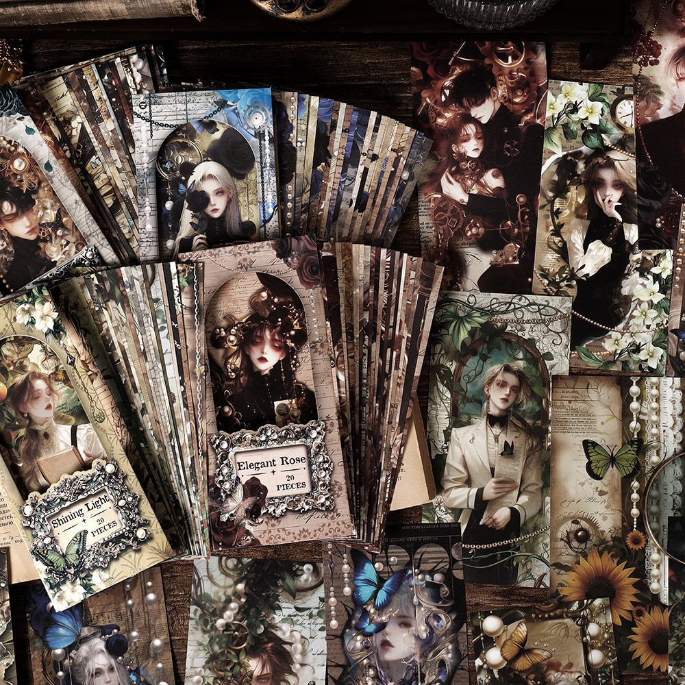 20 Pcs Vintage Scrapbook Paper QJDY