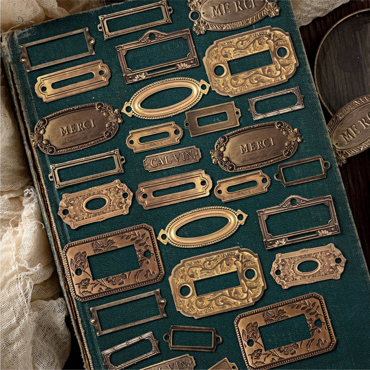 30 Pcs Vintage Texture Junk Journal Stickers FGDAS