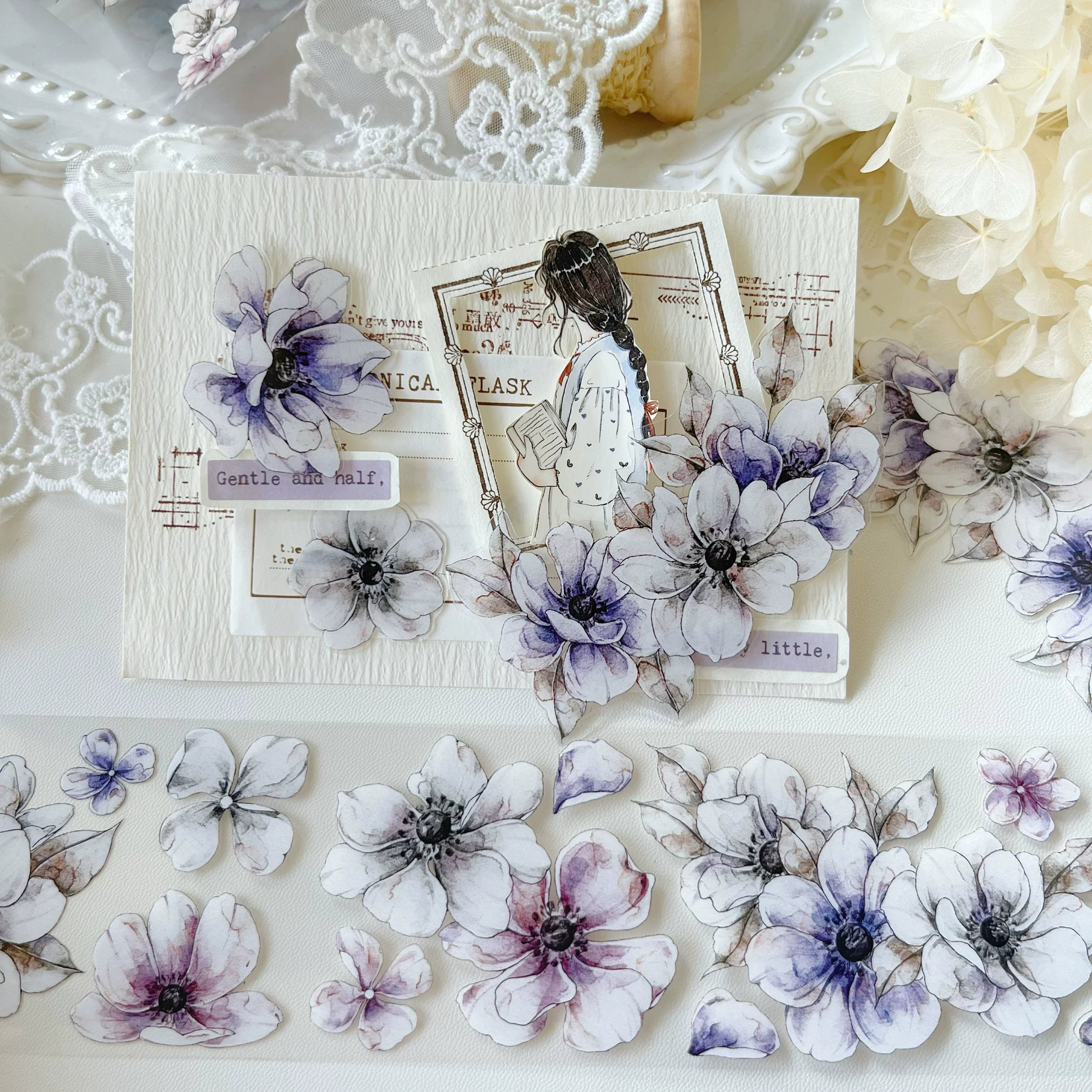 Floral Decorative Tape Rolls- Anemone Breeze