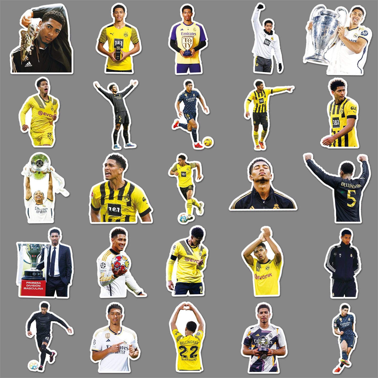50Pcs Football Theme Waterproof Vinyl Stickers STY11