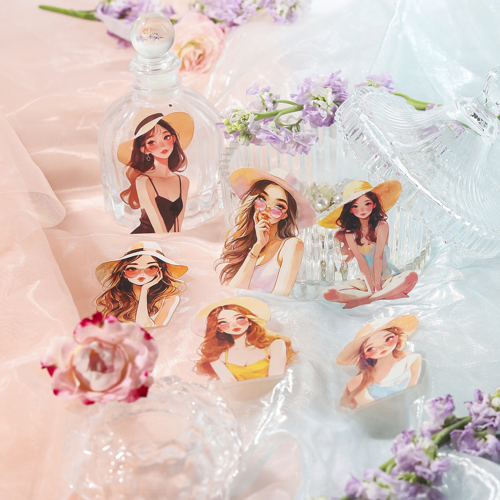 30 Pcs Fashion Girl PET Stickers SNDS
