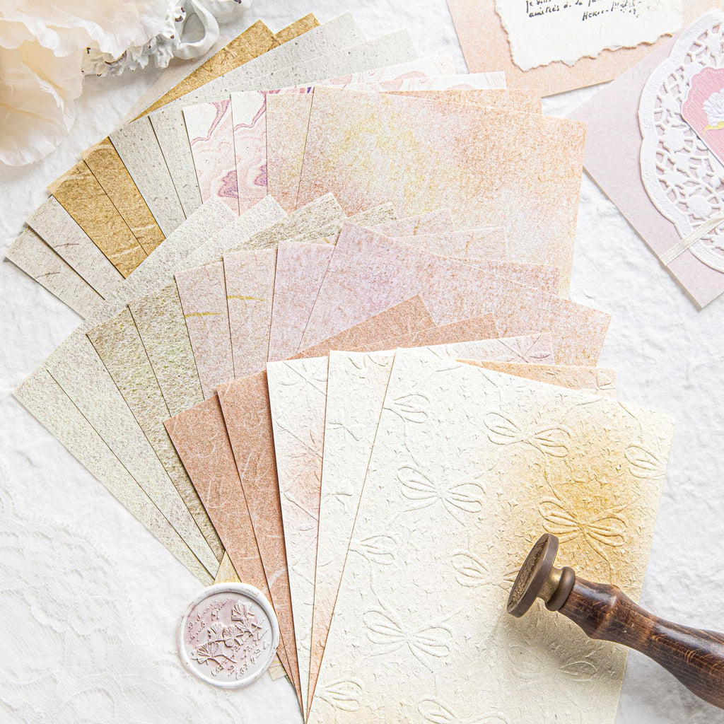 23 Pcs Rainbow Color Textured Paper SCSH