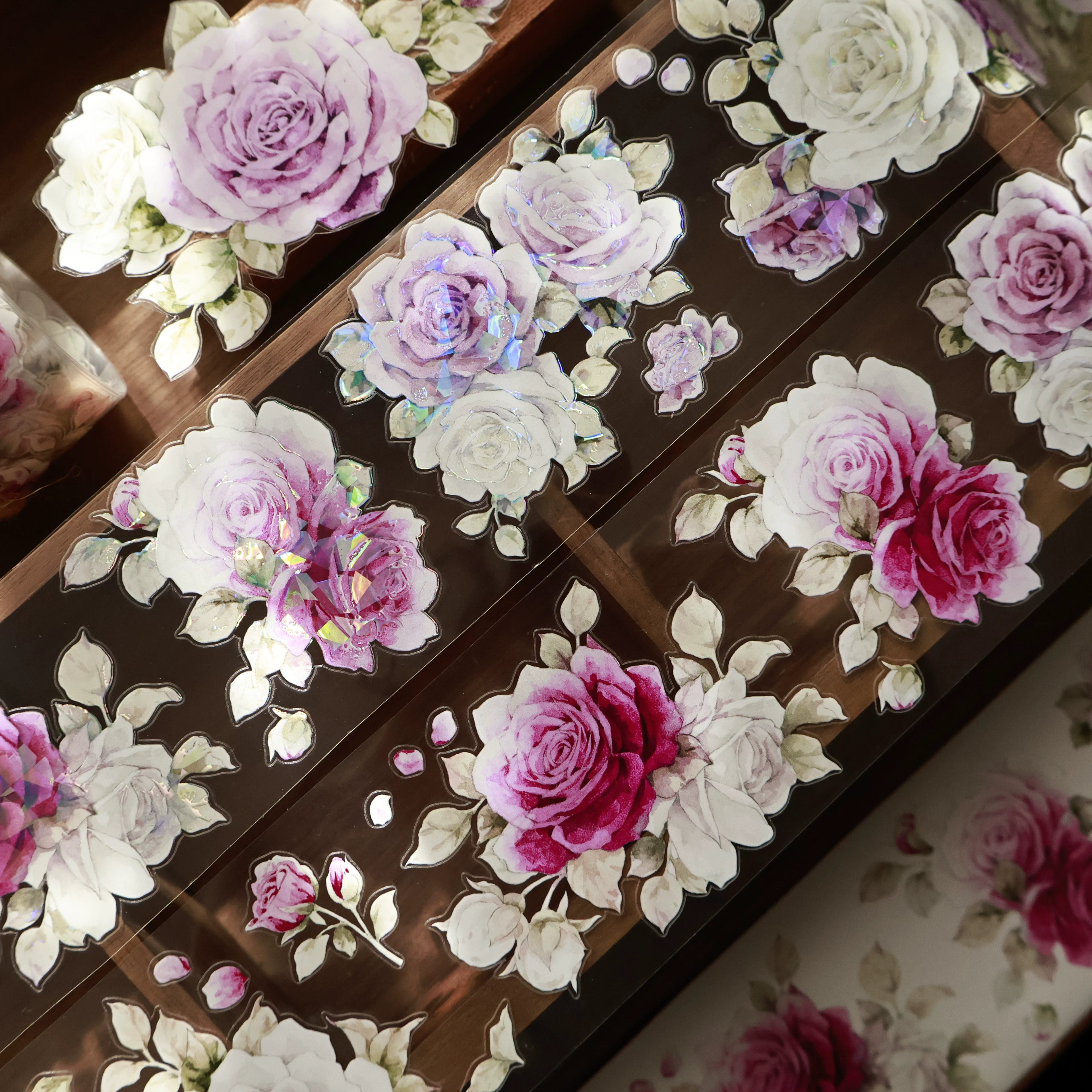 Floral Decorative Tape Rolls- Galaxy Violet