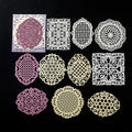 10 Pcs Ornate Lace Vintage Hollow-out Paper YYWGE