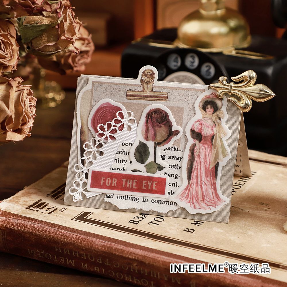 100 Pcs Vintage Journal Washi Stickers SSJC