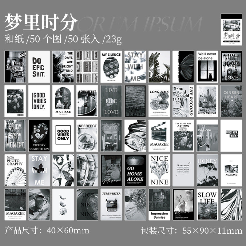 50 Sheets Life Style Washi Stickers Book SHZBC