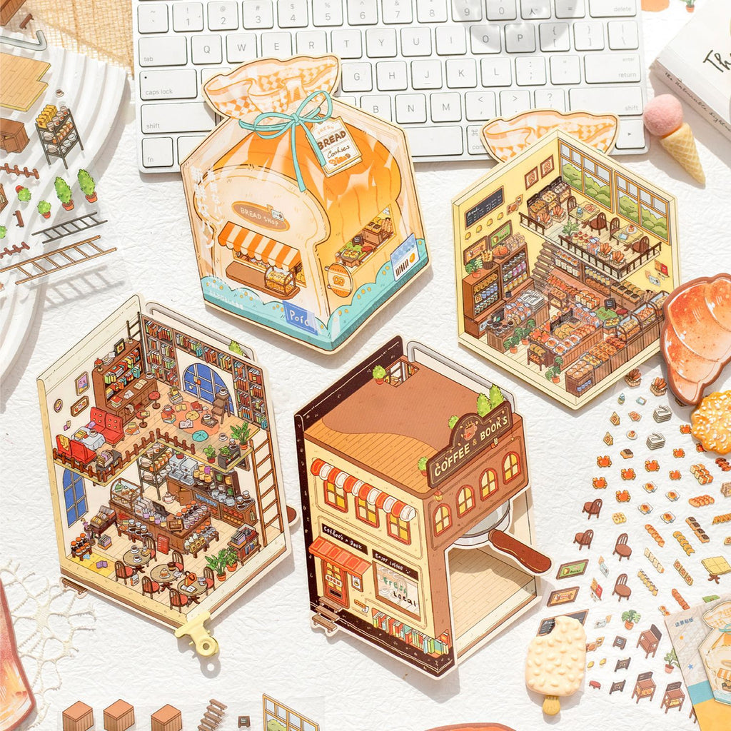 3D Shop Scene Stickers Kit WSXD
