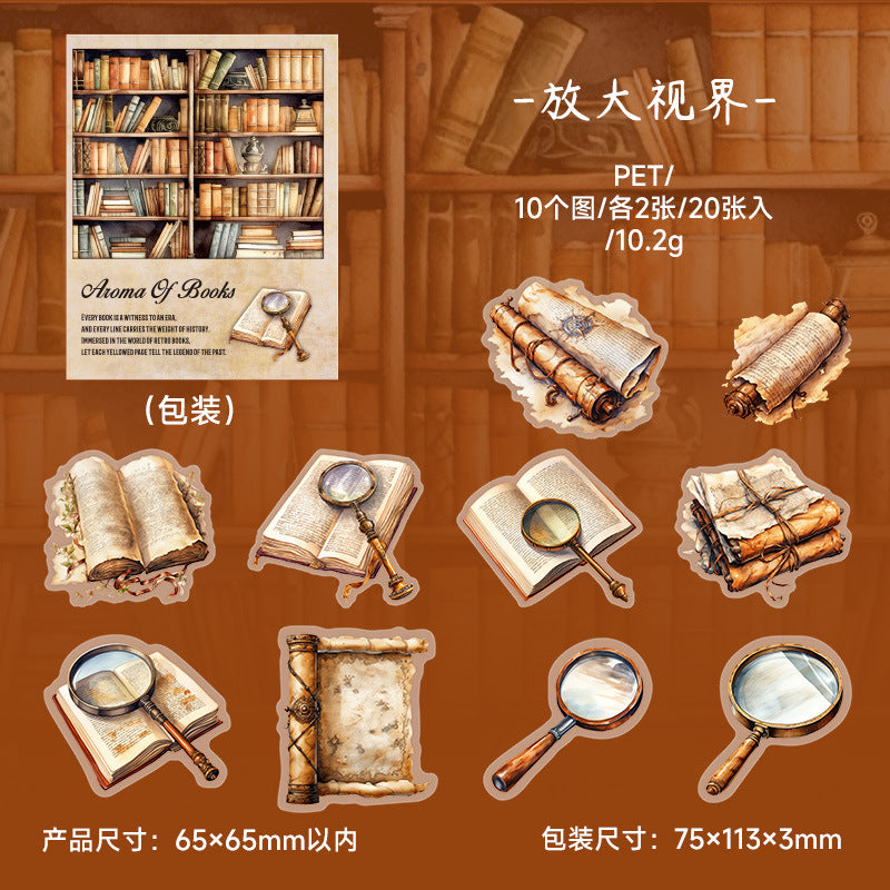 20 Pcs Reading Bookish Stickers SXLY