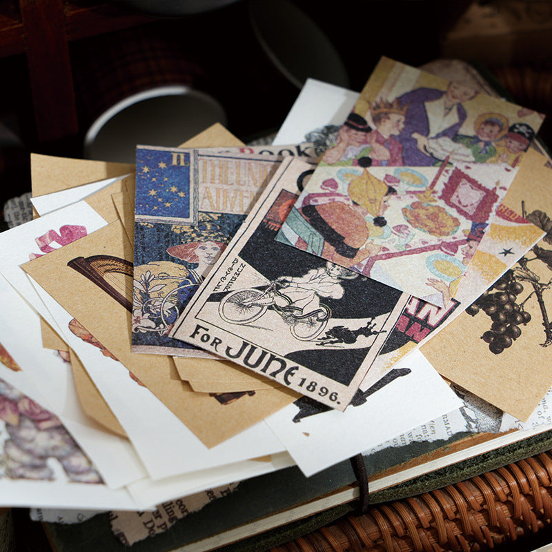 80 Pcs Mini Junk Journal Paper LNSY