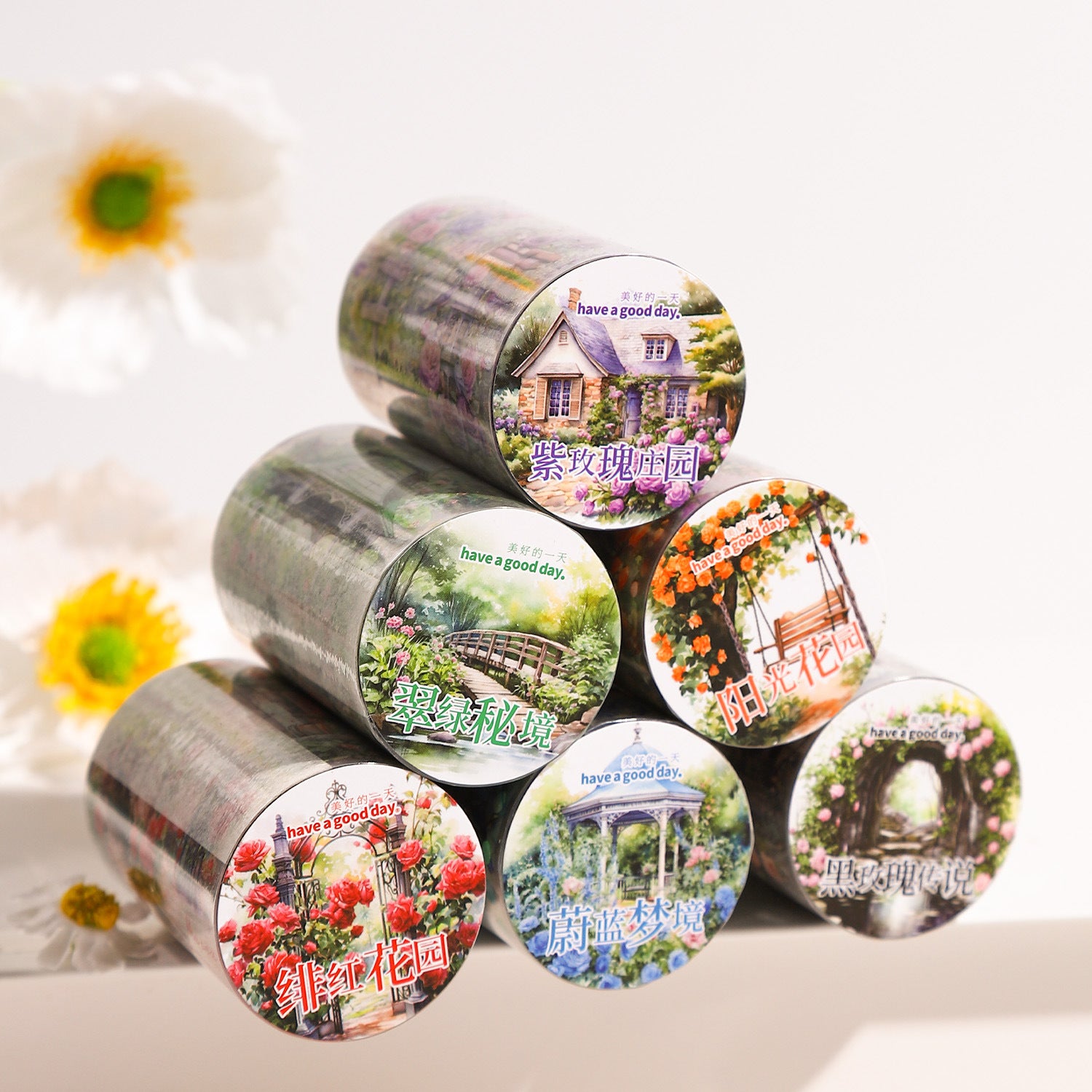 1 Roll Flower Garden PET Tape SSHY