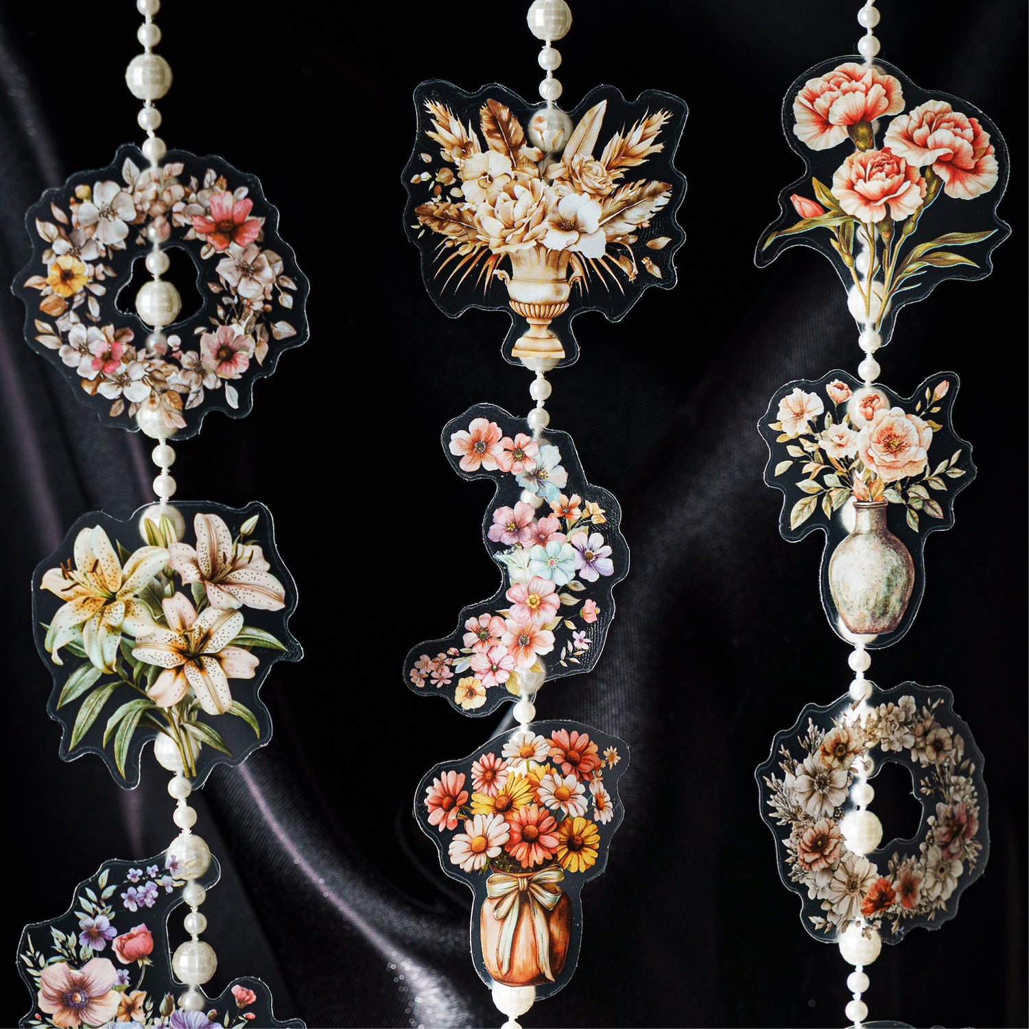 30 Pcs Flower Theme PET Stickers SLXZ