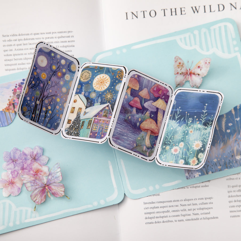 10 Pcs Fantasy Landscape PET Stickers MJHM