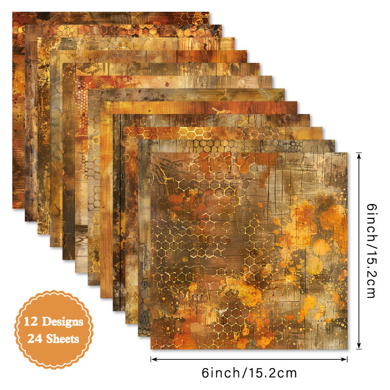6 inch Honeyed Scrapbook Paper Pad SKP040