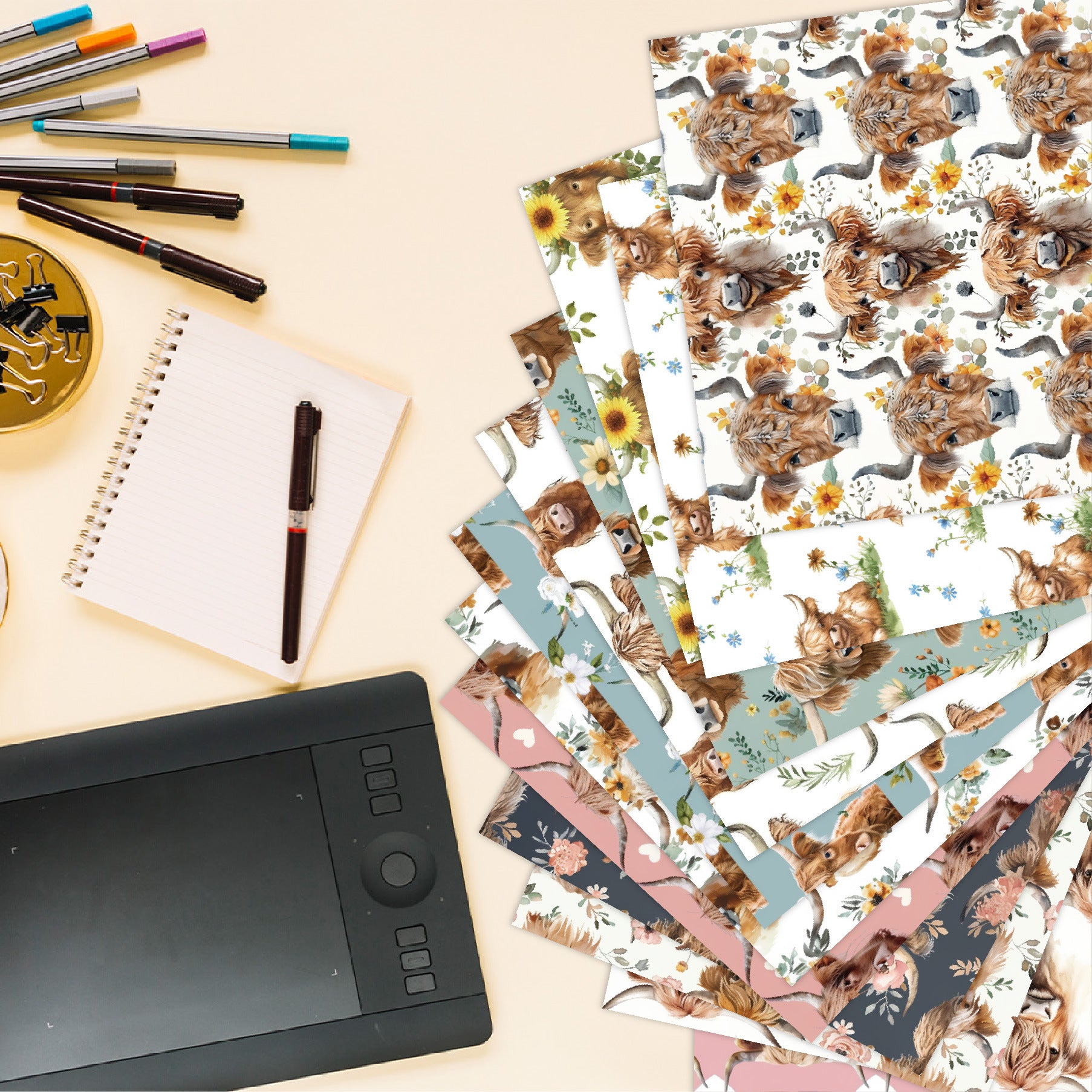 12 inch Pasture Scrapbook Paper Pad PAJ007