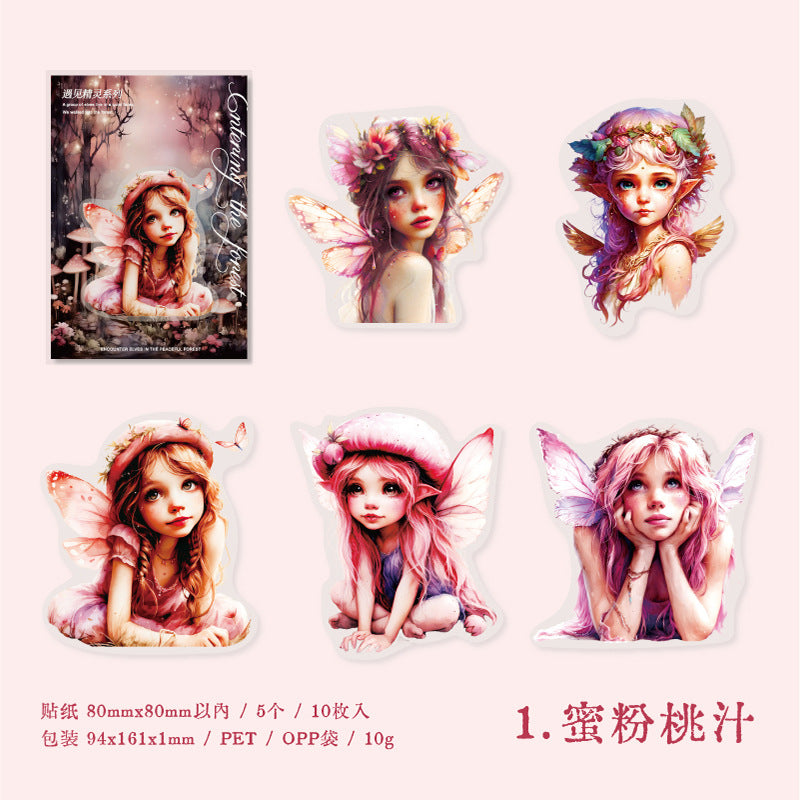 10 Pcs Fairy Tale PET Stickers YJJL
