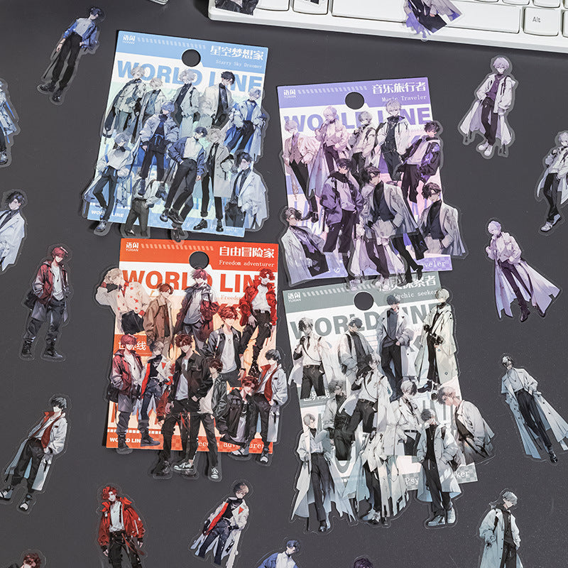 30 Pcs Fashion Boy PET Stickers SJXRW