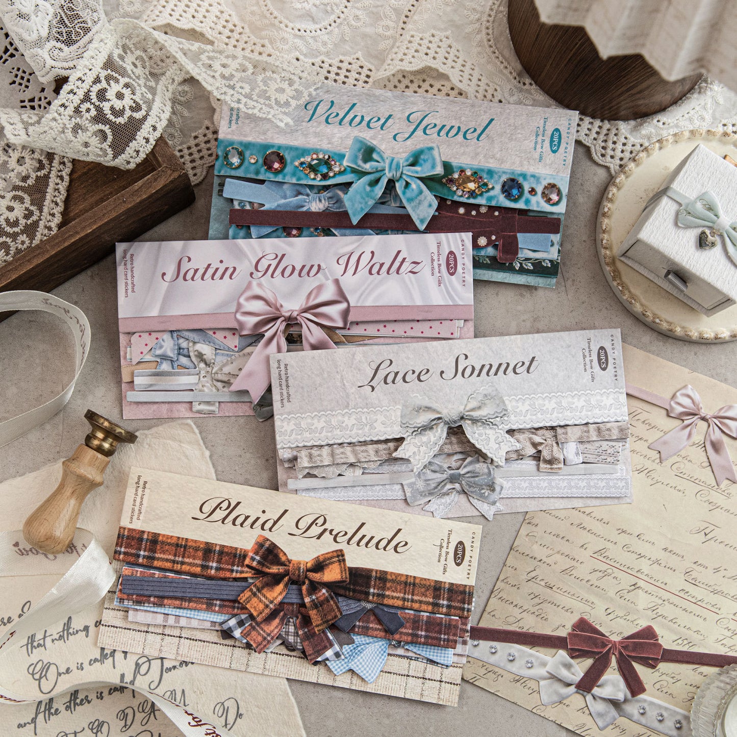 20 Pcs Lace Knot Stickers SGLS