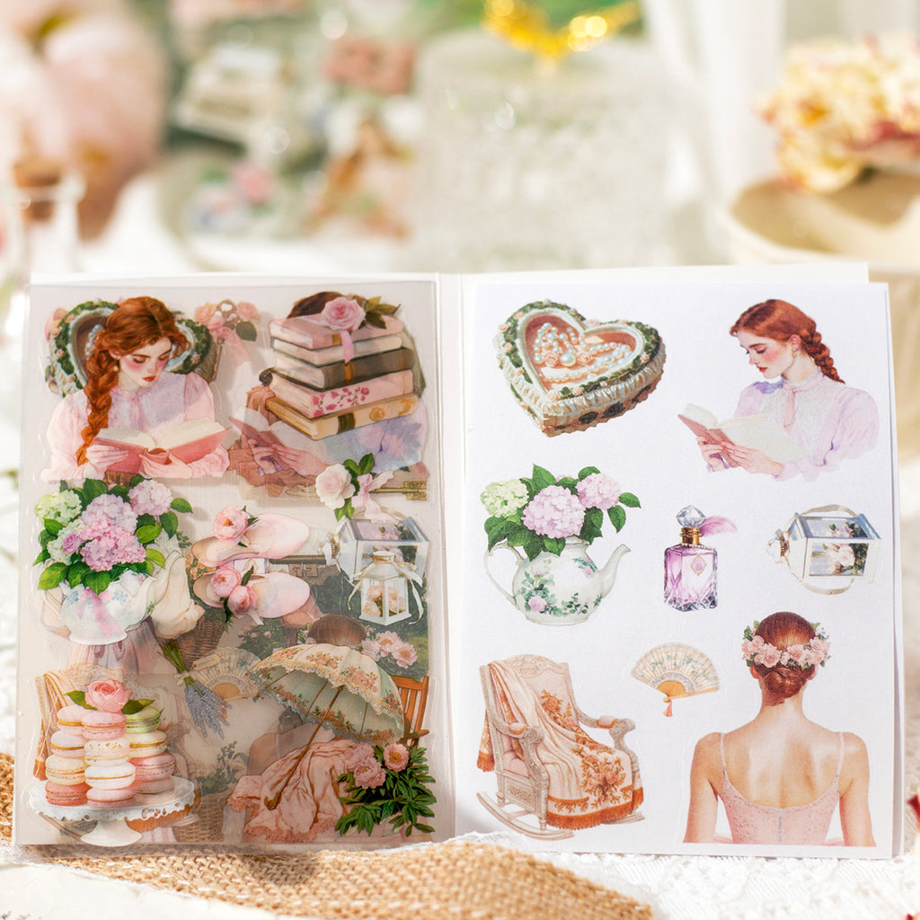 10 Sheets Couple Love Theme Stickers Book LMXY