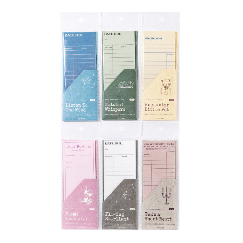 5 Sheets Vintage Paper Bookmark DQSJ