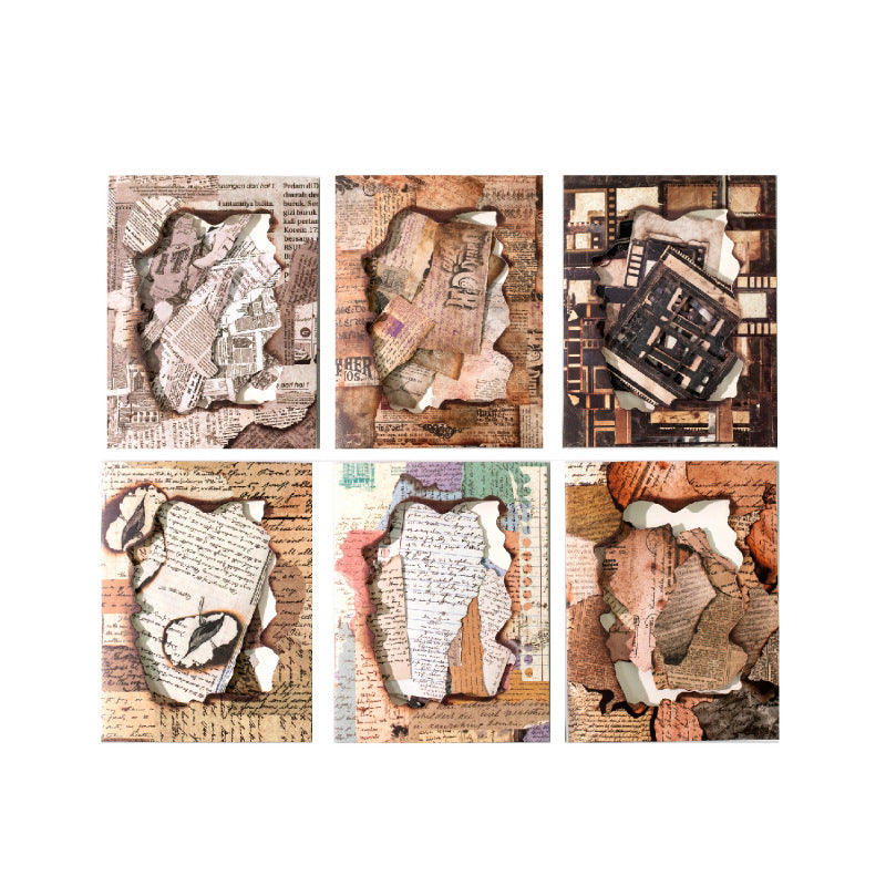 15 Pcs Burnt Vintage Journal Paper YLXJ