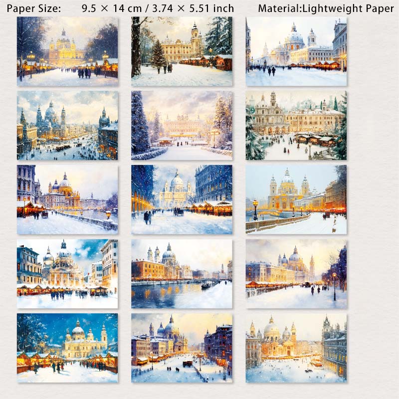 30 Pcs Travel Theme Scrapbook Paper LGDJ