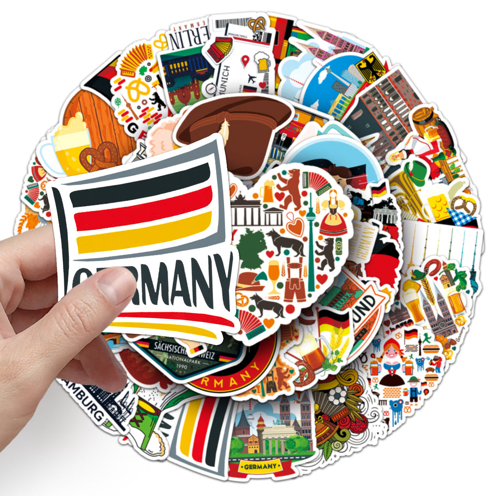 50Pcs Germany Travel Vinyl Stickers TRV05