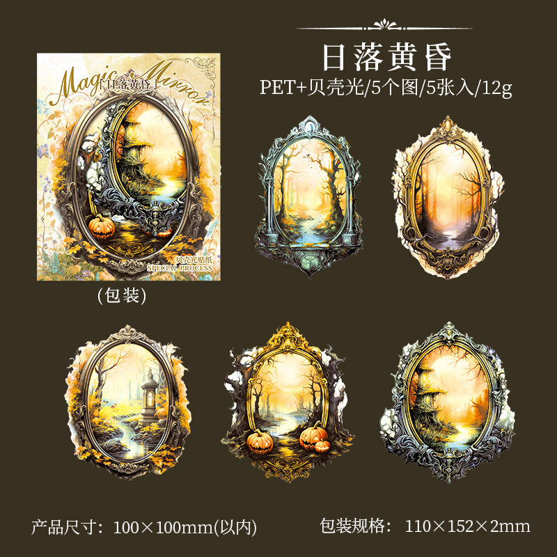 5 Pcs Mirror PET Stickers MHZJ