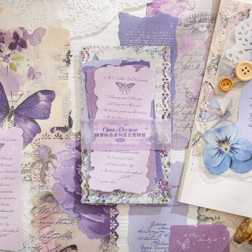 25 Sheets Lace Edged Scrapbook Paper QMYS