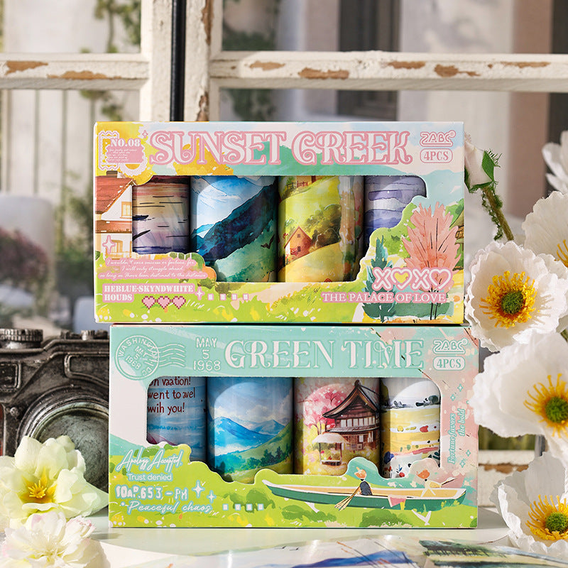 4 Rolls Landscape PET Stickers Tape LYLY