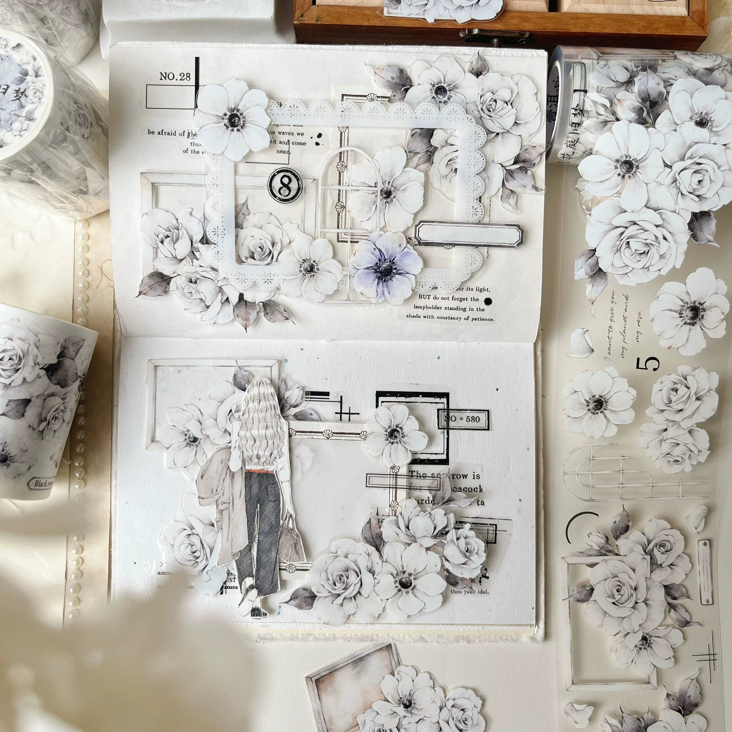 Floral Decorative Tape Rolls- Courtyard Dreams