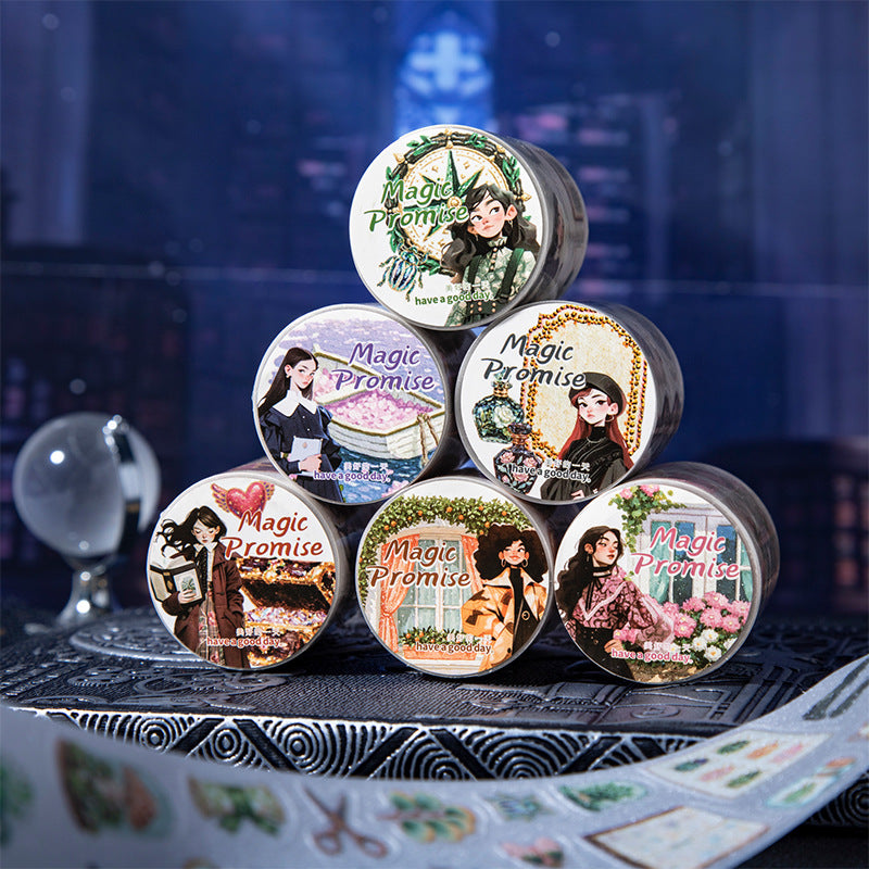 1 Roll Magic Girl PET Stickers Tape MFZY